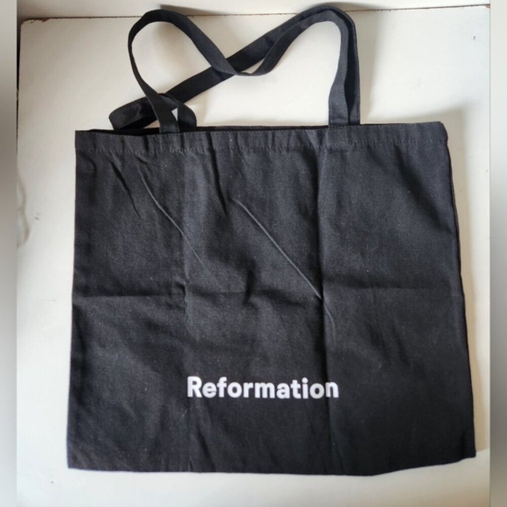 REFORMATION | Canvas Tote Bag Black